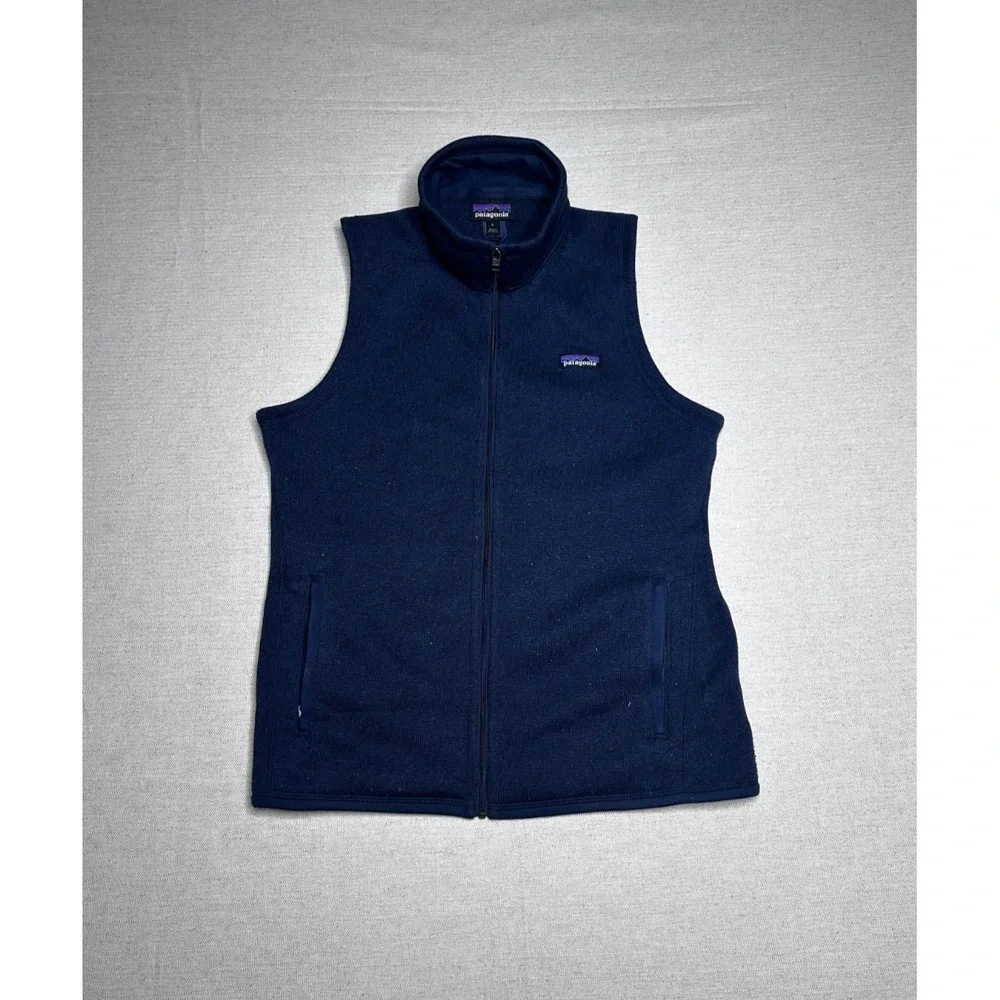 Patagonia Better Sweater Vest Men's L Navy Blue Full Zip Fleece Outdoor